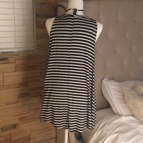 Black & white striped mini dress - Picture 2 of 2